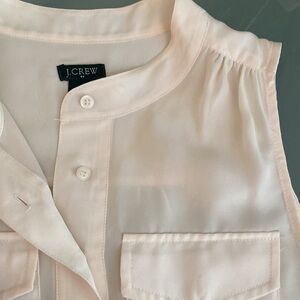 J. Crew Cream Crepe Sleeveless Tank Size 2